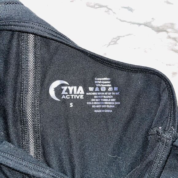 Zyia Active | Sleeveless Effortless Tank Top Mesh Racerback | Black | Women | S - Picture 5 of 5